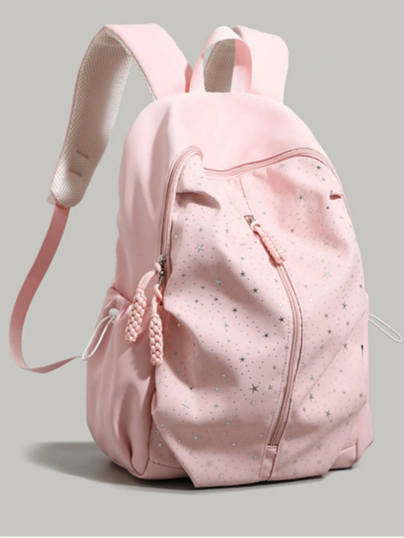 Star Nylon Backpack Bag - Pink